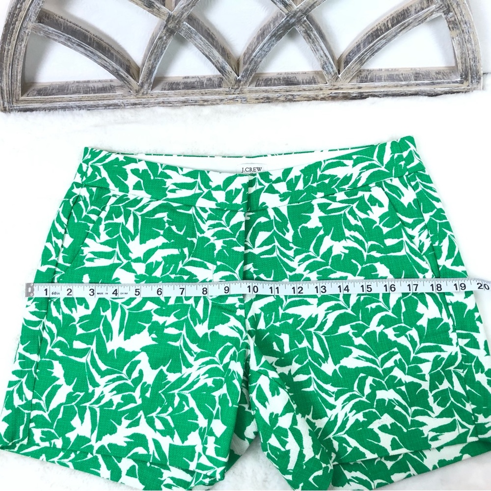 J. Crew Cotton shorts green and white Preppy, summer, classic size 4  Floral - Picture 10 of 16